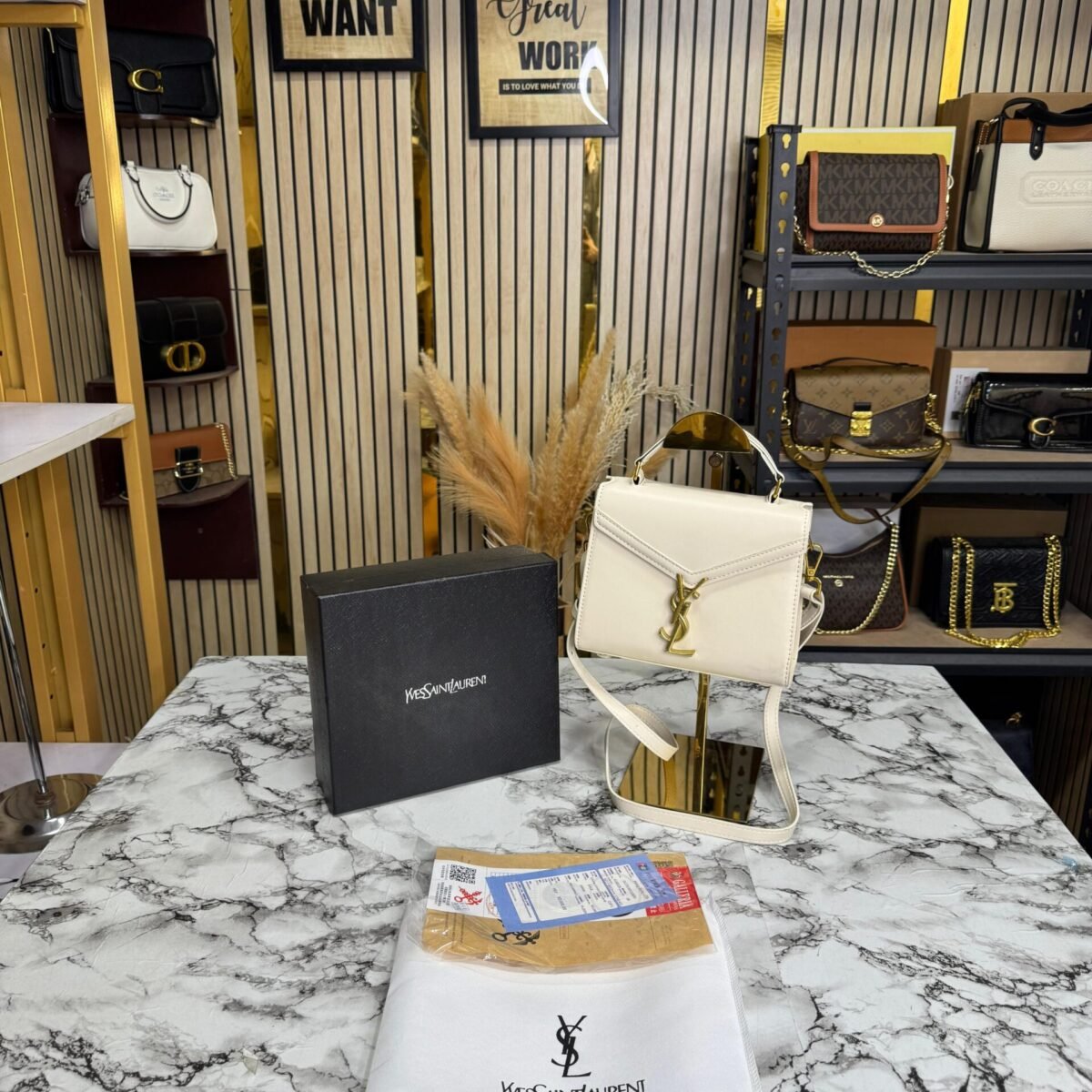 YSL SAINT LAURENT CASSANDRA TOP HANDLE PREMIUM BAG