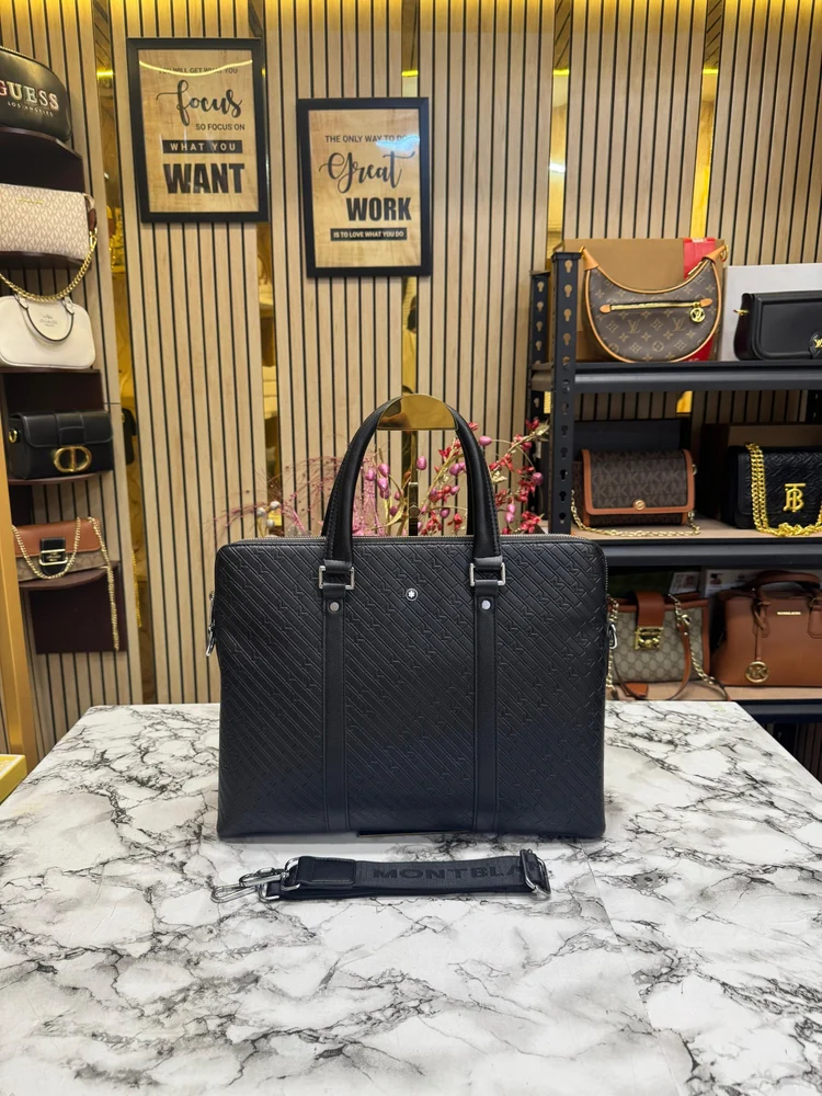 MONT BLANC PREMIUM QUALITY LAPTOP BAG PREMIUM QUALITY (BLACK)