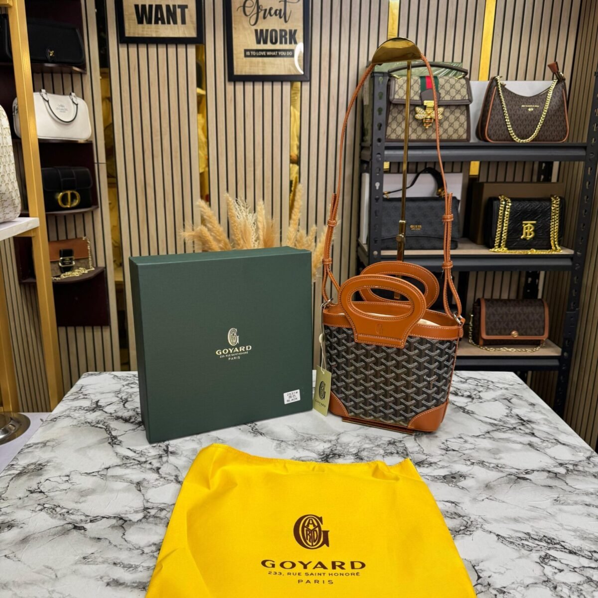 GOYARD BUCKET SLING BAG WITH ORIGNAL BOX