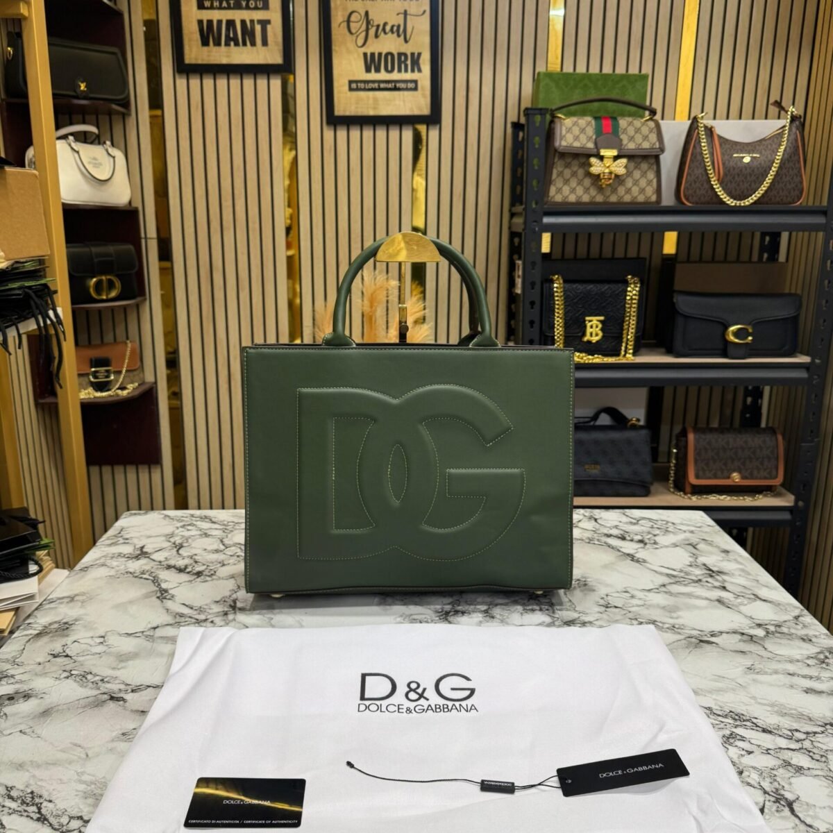 DOLCE & GABBANA PREMIUM TOTE BAG WITH DUST BAG PACKING
