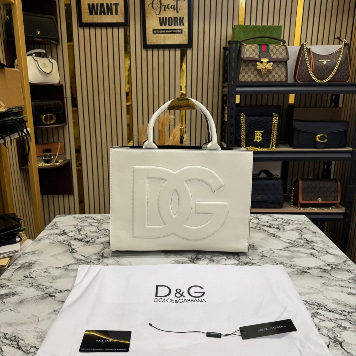 DOLCE & GABBANA PREMIUM TOTE BAG WITH DUST BAG PACKING