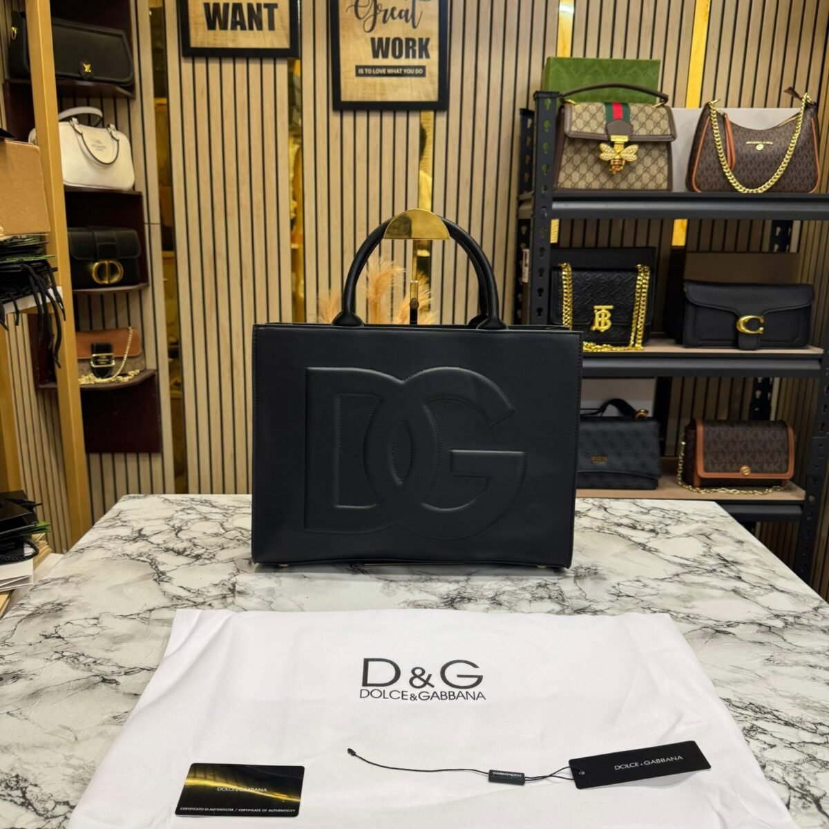 DOLCE & GABBANA PREMIUM TOTE BAG WITH DUST BAG PACKING