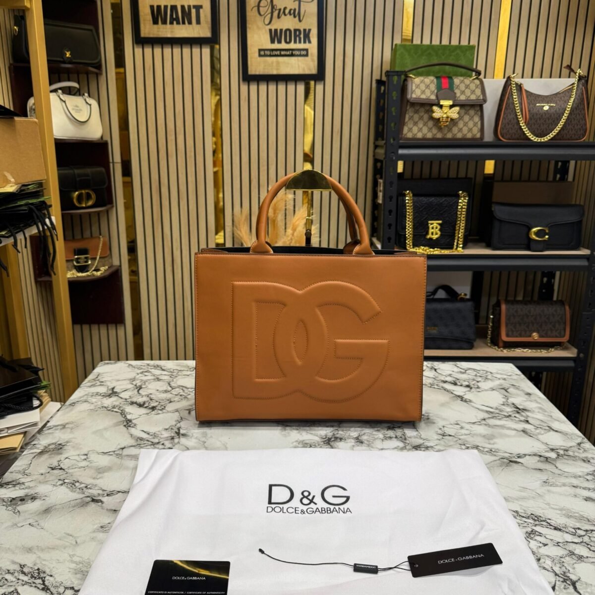 DOLCE & GABBANA PREMIUM TOTE BAG WITH DUST BAG PACKING